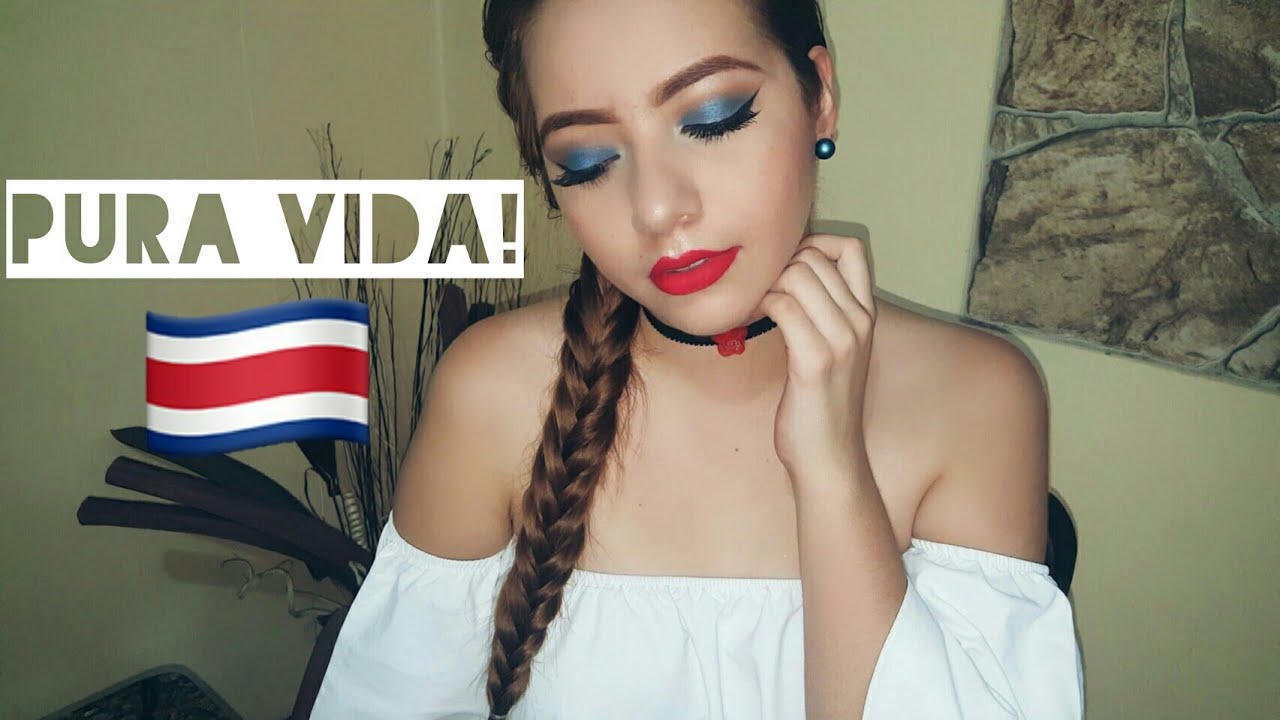 Maquillaje inspirado en la bandera de mi país 🇨🇷Costa Rica ❤ Nory  Melissa! - YouTube
