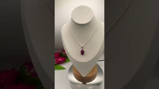 Famous Beautiful pendant with Ruby and 18 inches chain #necklace #jewellery #nature #gemstone #silver # Net Worth