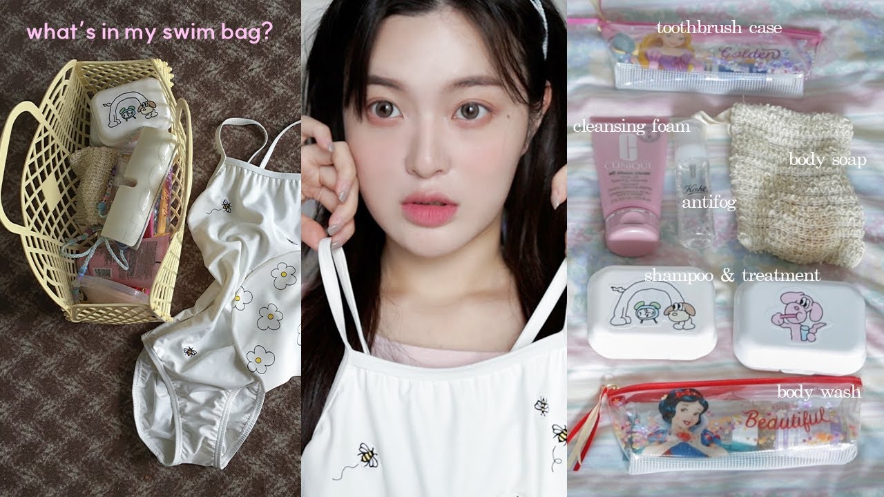 What's in my swim bag? 🏊🏻‍♂️ 왓츠인마이 스윔백 • 수영 꿀템 대방출 • 실내수영장 준비물