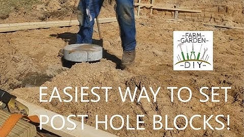 Best way to set post hole blocks or biscuits for pole barns! DIY