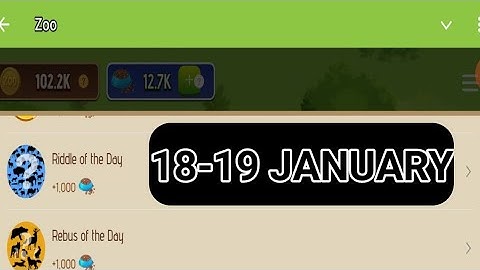 Riddle of the day zoo | 18 January rebus of the day | zoo rebus of the day