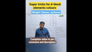 tricks for d-block elements colours #transitionelements #coloursdblockelements #neet #jee#chemistry