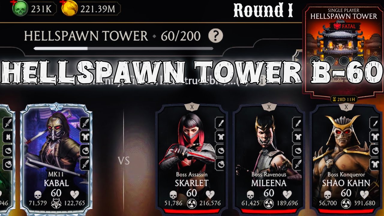 Fatal Hellspawn Tower Boss Battle 60 Fight + Reward Mortal Kombat Mobile
