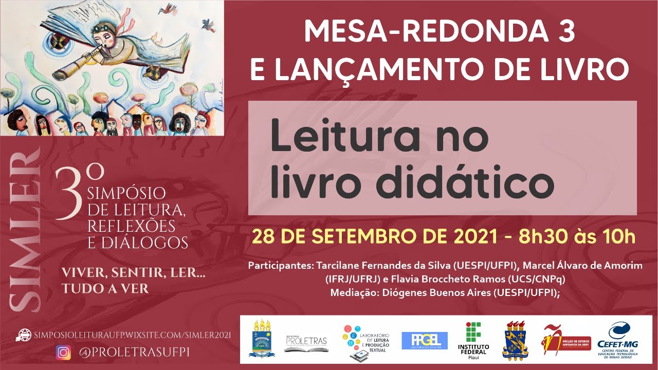 Mesa-Redonda 3 & Lançamento de Livro (Simpósio de leitura, reflexões e diálogos - 3º SimLER)