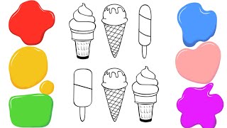 How to Paint a Icecream🍨🍦Step by Step for Kids| Painting | Drawing | Coloring!