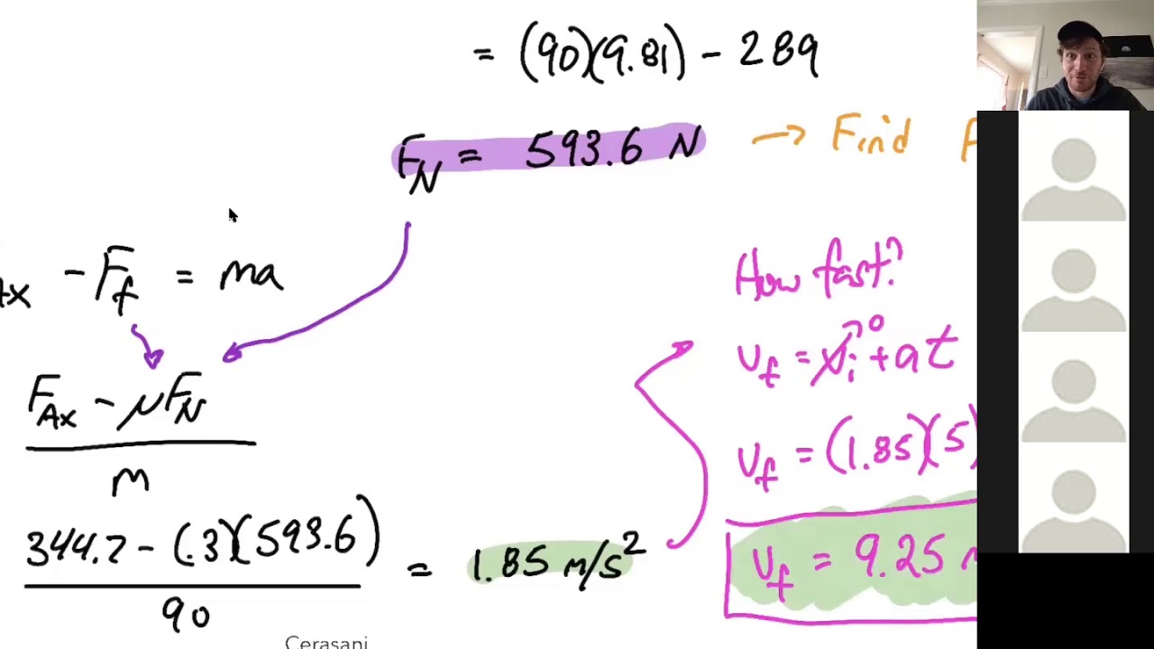 Dynamics Lesson 4+ Zoom - Friction examples