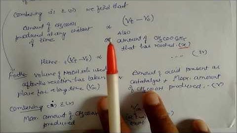 Hydrolysis of ester-First order Reaction : LN- 15 CLASS XII Chemical Kinetics CHEMISTRY
