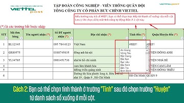 Hướng dẫn sử dụng tính năng tạo đơn hàng bằng file excel trên trang Web Viettelpost vn