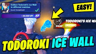 How to EASILY Collect Todoroki's Ice Wall in different matches & Deploy - Fortnite My Hero Quest