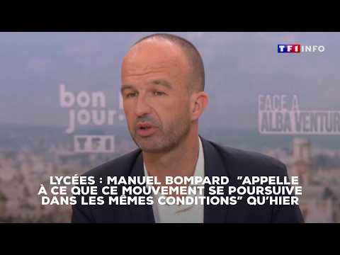 High Schools: M. Bompard "calls for this movement to continue under the same conditions" as yeste...