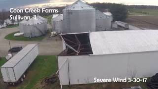 Machine Shed damaged during severe wind storm