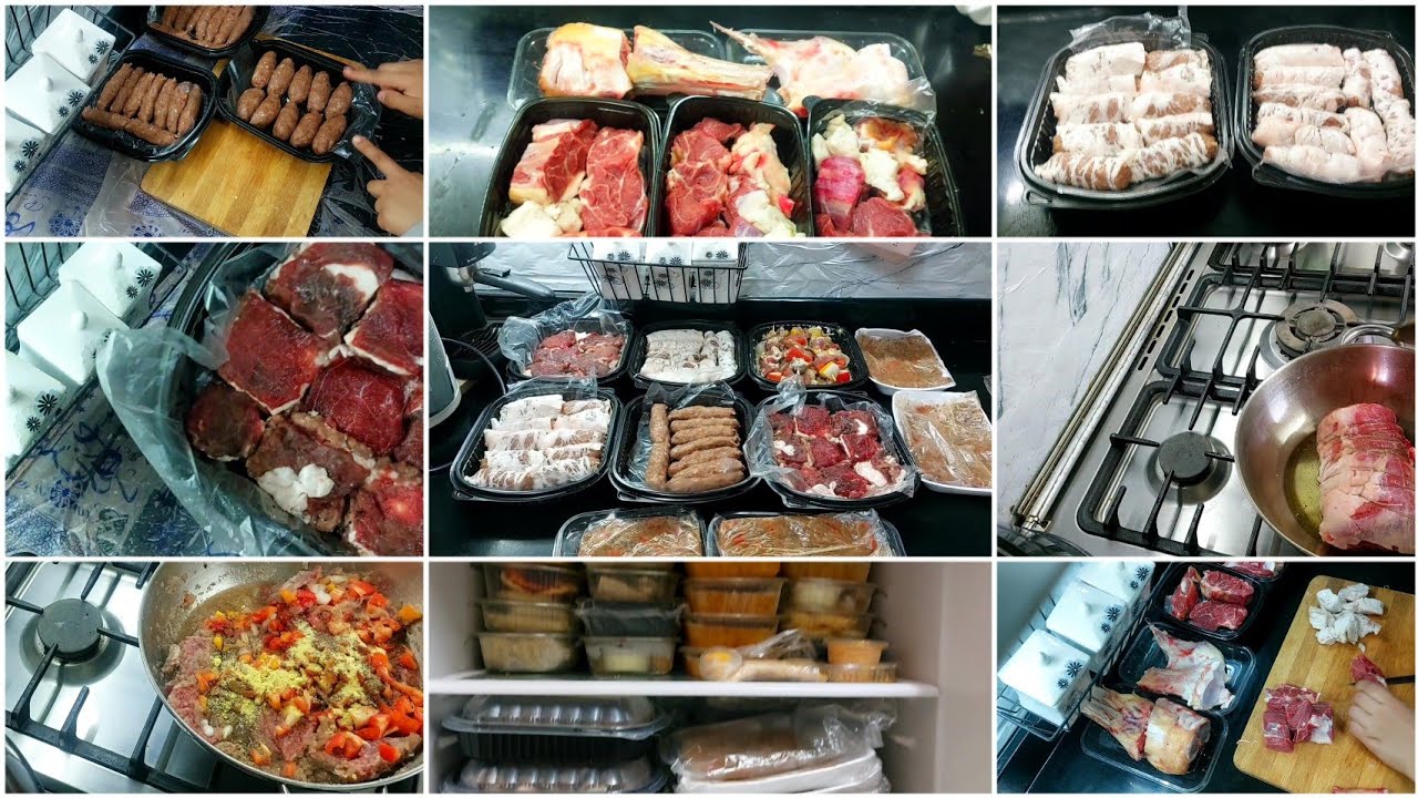 ميزانية لحوم عيد الأضحى🐏تفريزات على التسويه .بسبوسه اللحمه وكفته وطرب واحلى تتبيله مشاوى