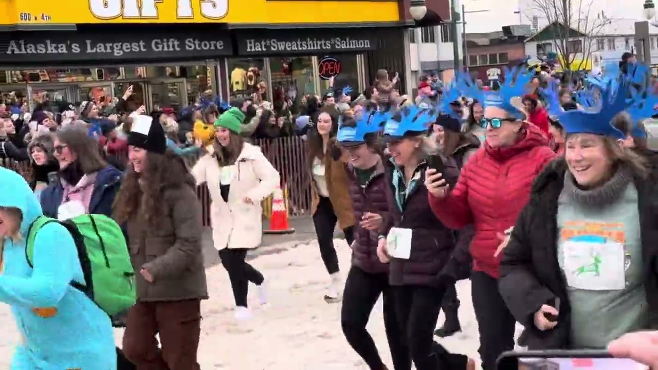 Running of the Reindeer in Anchorage Alaska Today