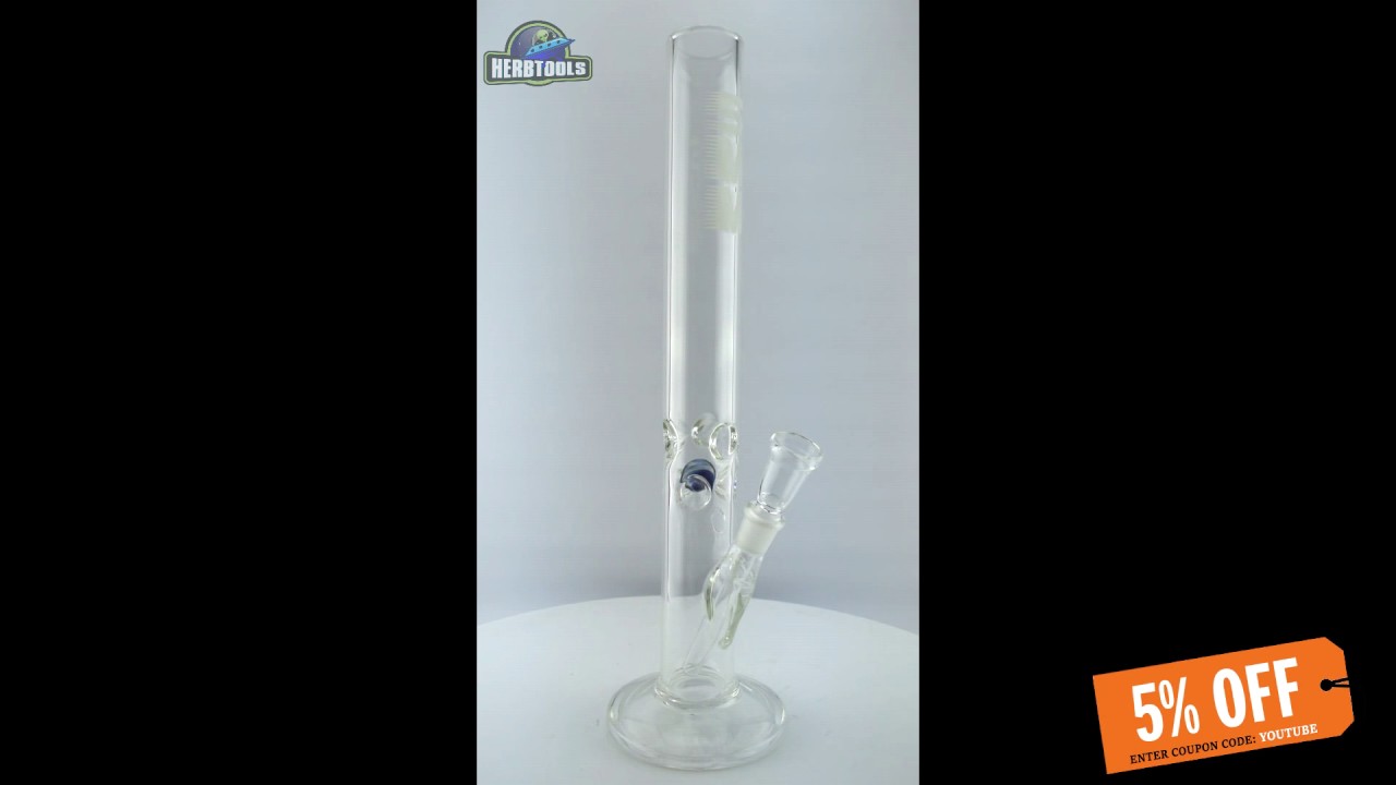 BLUE MARBLE 5MM GLASS BONG [HD] [HERBTOOLS]