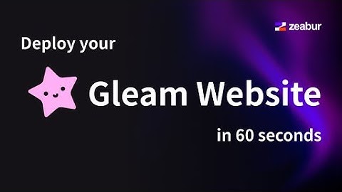 Deploy your Gleam website in 60 seconds