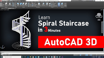 AutoCAD 3D : Create Spiral Staircase in 3 minutes