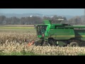 Giganten im Einsatz Monster XXXL John Deere W540  beim Maisdreschen mit 8 .Reihigen Geringhoff