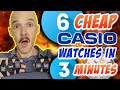 6 Casio Watches In 3 Minutes ⌚️ Cheap Casio Watch Buyer&#39;s Guide Quick Review #casio #speedrun #watch