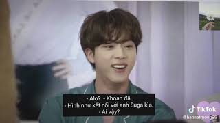 BTS ( Vietsub ) LIVE Khi SUGA gọi cho BTS khi đang live 😂