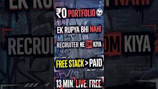 Portfolio banaya — ek rupya nahi laga. Recruiter ne khud DM kiya 💀