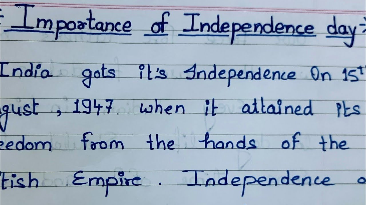 importance of independence essay