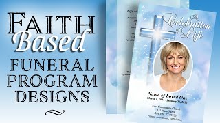 Christian Catholic Faith Based DIY Funeral Programs Templates