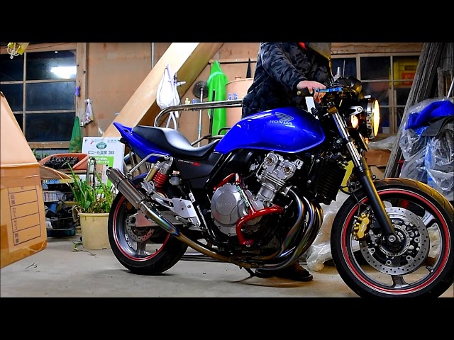 CB400SF Revo TSR フルエキゾーストマフラー - YouTube
