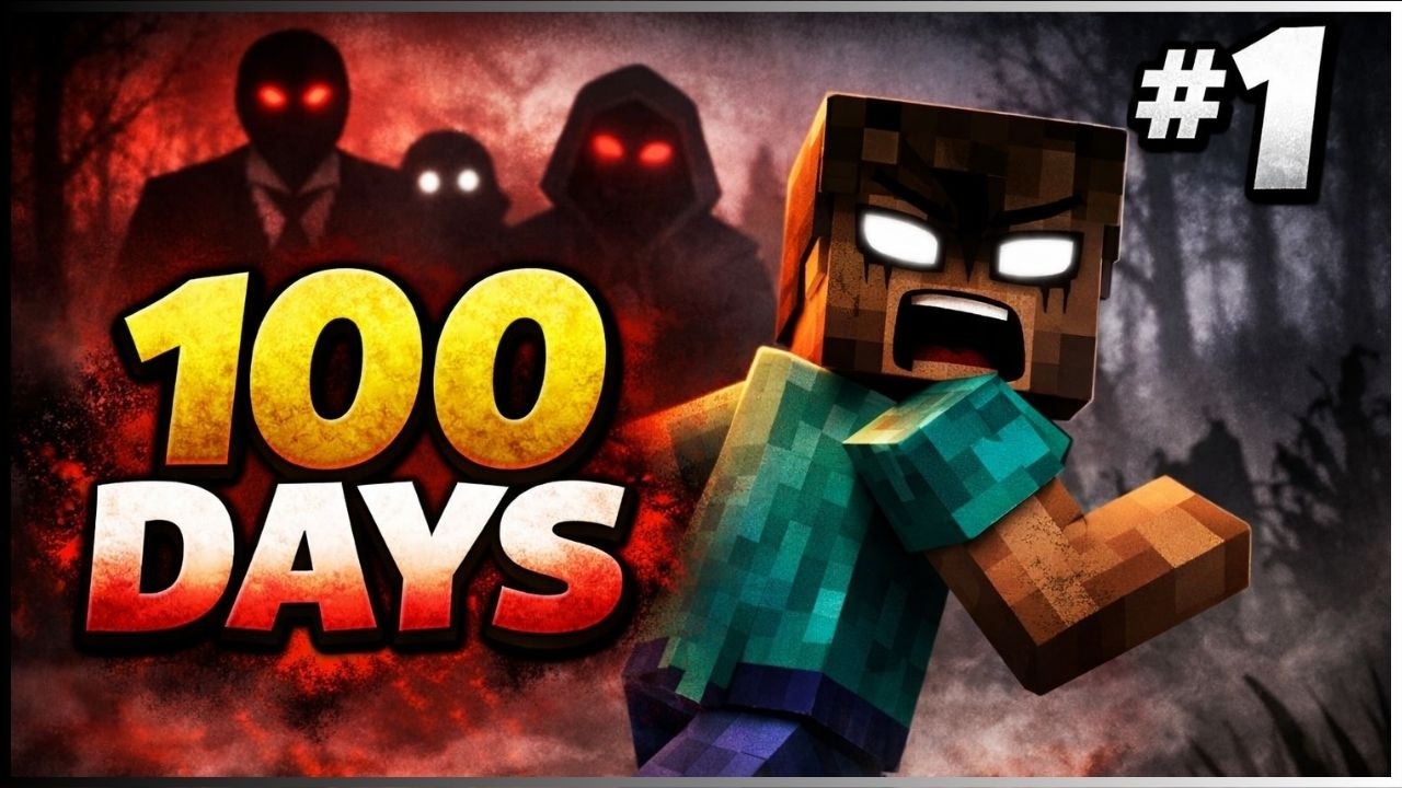 MINECRAFT KORKU MODUNDA 100 GÜN HAYATTA KALMAYA ÇALIŞTIM… PEŞİMDE BİR ŞEY VARDI (#1)