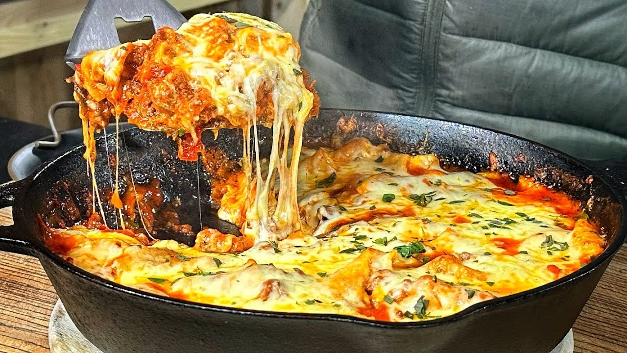 Pfannenlasagne - schnelles und einfaches One Pan Gericht - Westmünsterland BBQ