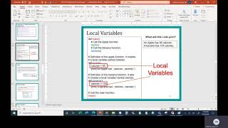 Python   Chapter 4   Class 2   Part 1   Scope and Local Variables