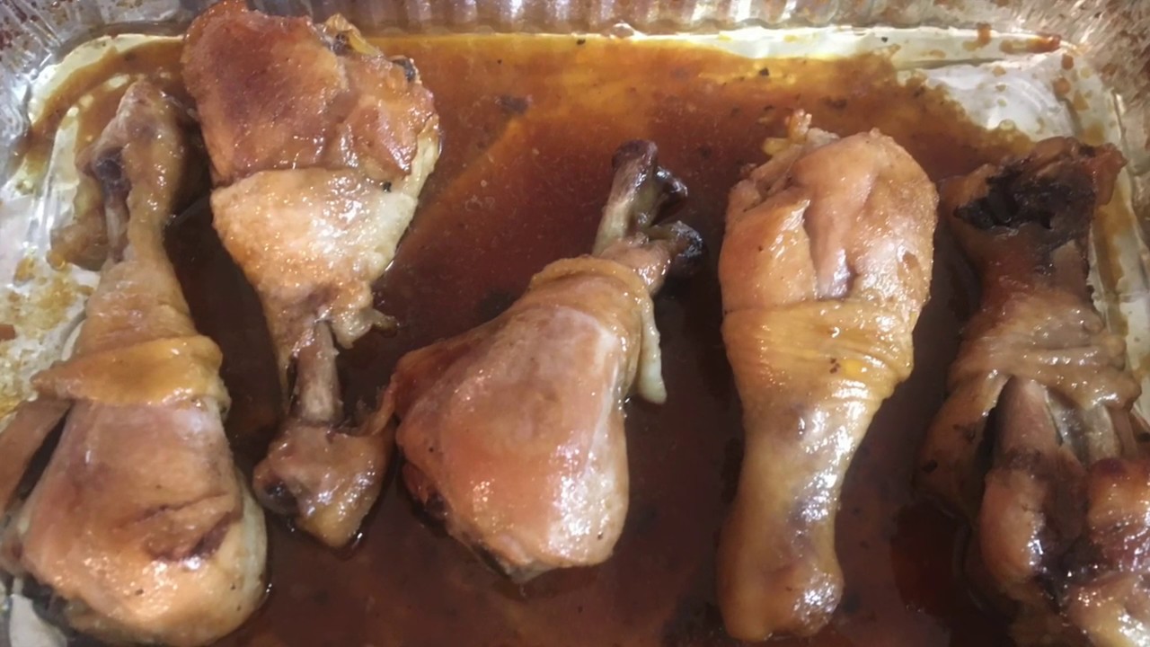 honey oyster sauce Soy sauce Chicken Drumsticks Dish Recipe= ep
