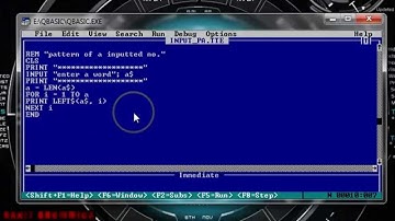 Qbasic  - nice pattern of a INPUTTED letter WITHOUT NESTED LOOP
