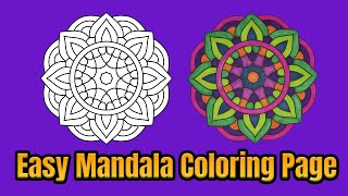 Mandala Coloring Page Colored With Relaxing Music Colored By Osman Mandalas World 2