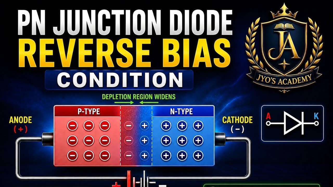 PN junction diode Reverse bias condition #analogelectronics #ece #cse # ...