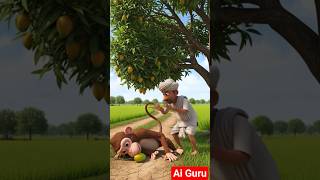 Bandar Aur Kishan Ki Kahani | Moral Story in Hindi | AI Cartoon Shorts| #shorts #trending #explore