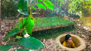 Girl Living Off Grid, Built The Most Secret Underground Home by ancient Skills
