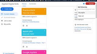 Google Applied Digital Skills change profile