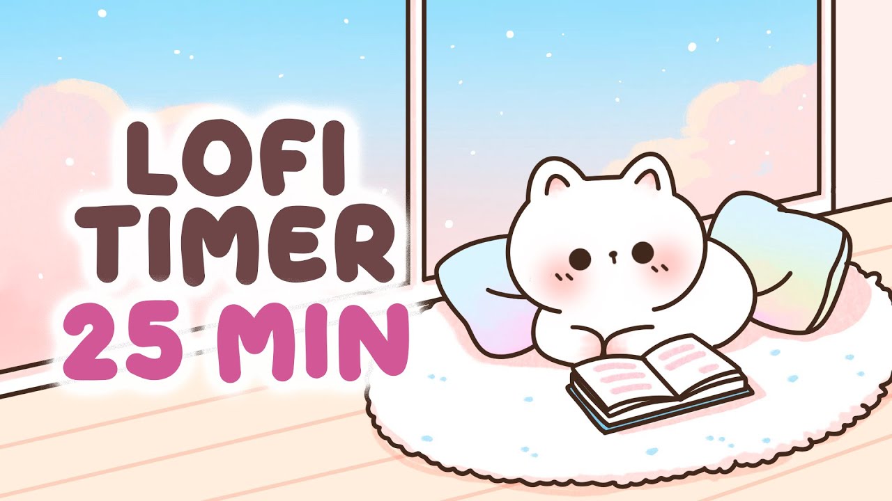 25 minute lofi Timer 🎵 Study With Me Pomodoro 25 min ☕ Deep Focus - YouTube