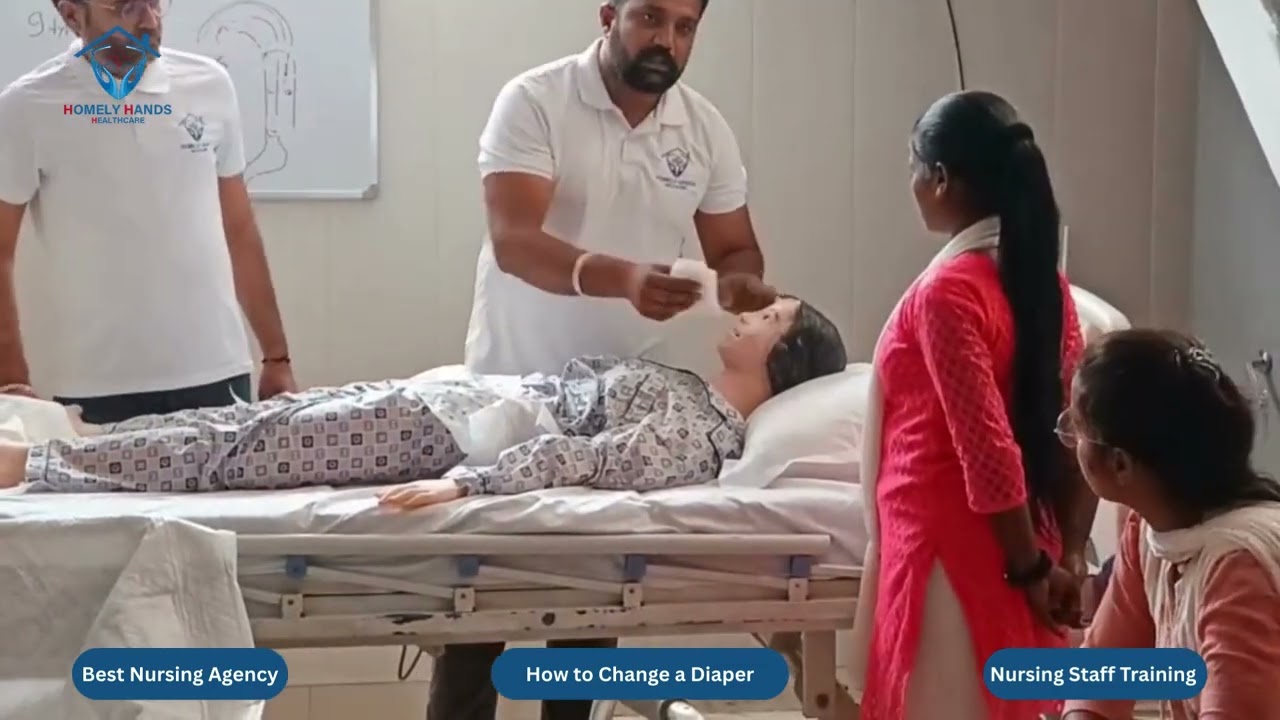 How to Change a Diaper for Adults | Free Nursing Training | Best Nursing Agency in Gurgaon 