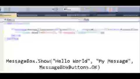 Visual Basic 2010 Tutorial - Making Message Box