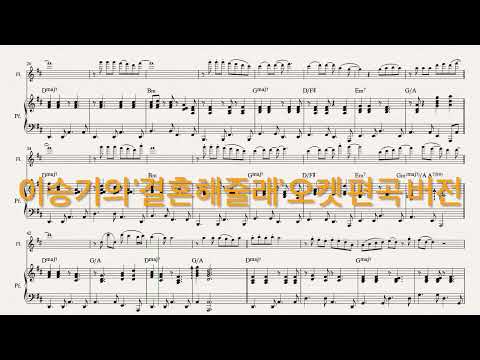 이승기의 '결혼해줄래' 보사노바 (플루트연주) - 김도훈, 황성진