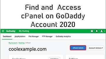How to find and  Access cPanel on GoDaddy Account 2020
