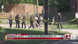 Woman shot on Spaulding St. in Raleigh