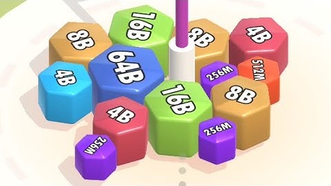 Merge Blocks 3D - 2048 Puzzle 🧩 Unlock 64B,128B iOS Android Gameplay Part 16 - Video Games Numbers