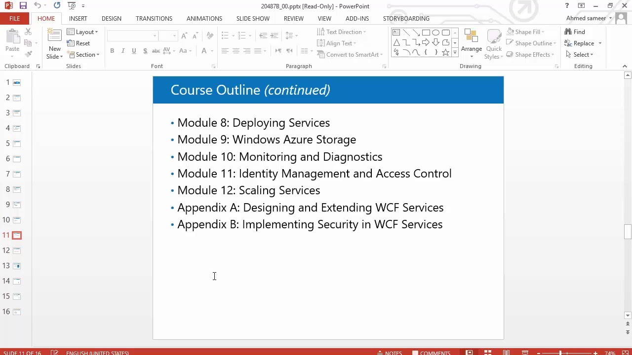 Windows Azure & Web Service Course Layout - YouTube