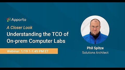 Understanding the TCO of On prem Computer Labs