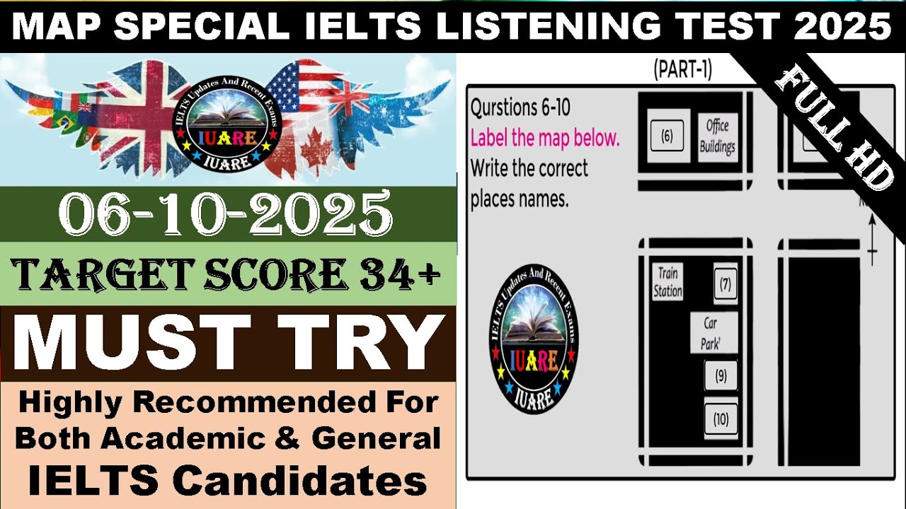 MAP Special IELTS Exam Listening Test With Answers 2025 | 06-10-2025 ...