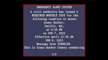 EAS #640: EAS Required Monthly Test- June 7, 2022- 9:50PM PDT