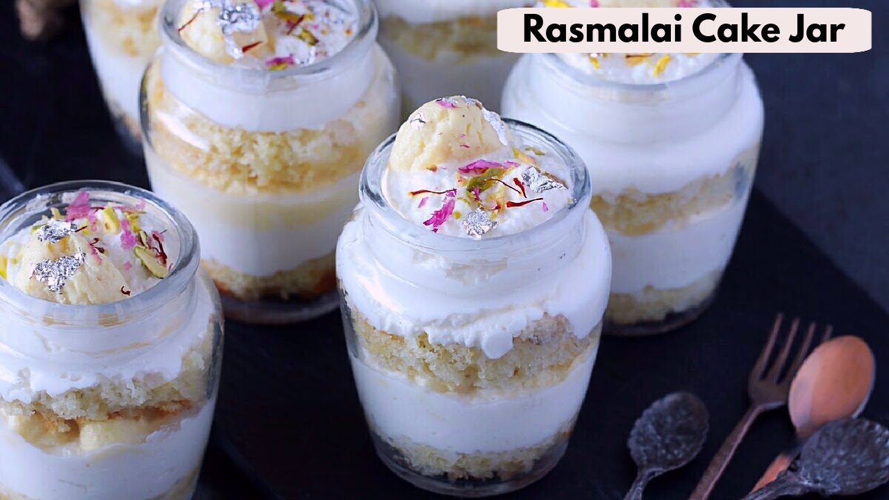 how to make Rasmalai jar | cake jar | easy to make | Zaika-e-lazeez| -  YouTube