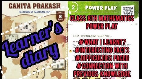 Class 8 Maths | Power Play Learner’s Diary ✨ What I Learnt, Fun Facts & Challenges #learnersdiary